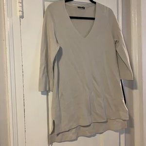 Eileen Fisher knit cream tunic